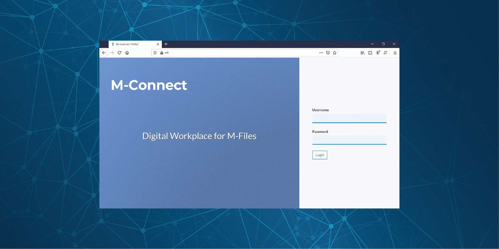 Product Background + M-Connect Logon Page v1 Product Background + M-Connect Logon Page v1